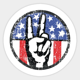 Peace Sign Flag Sticker